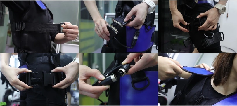 електро фитнес машина за тренировка мускули, вибриращи с жилетка за изгаряне на мазнини за фитнес оборудване на открито