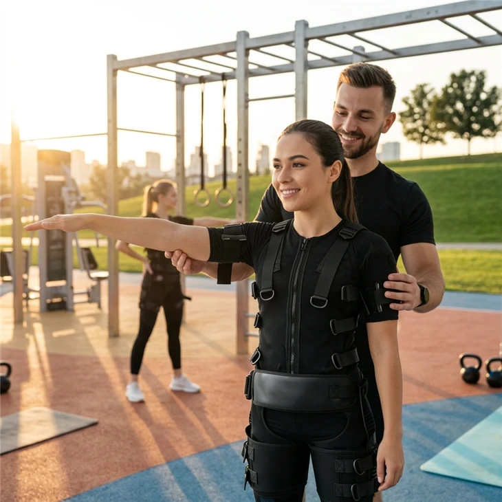 Dry EMS Fitness Suit Whole Body Muscle Stimulator Smart Touch Screen Training System best